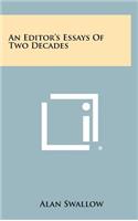 An Editor's Essays of Two Decades
