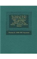 The Family of the REV. Jeremiah Day of New Preston to January 1, 1900; A Genealogical Appendix to the Chronicles of the Day Family