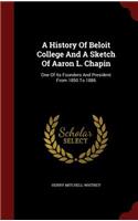 A History of Beloit College and a Sketch of Aaron L. Chapin