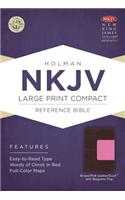 NKJV Large Print Compact Reference Bible, Brown/Pink