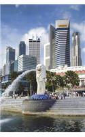 Business District Skyline and Merlion of Singapore Journal