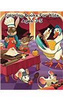 Coloring Books for Kids Ages 3-5: Coloring Books for Kids & Toddlers: Animals Coloring Book