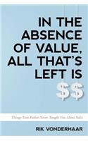 In The Absence of Value, All That's Left is $$