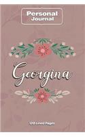 Georgina Notebook Journal Personal Diary Personalized Name 120 pages Lined (6x9 inches) (15x23cm)