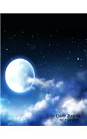 Daily Journal For Teen Girls: Moon Cover Large Journal 8.5 x 11