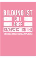 Bildung ist gut aber Bizeps ist guter. Trainingstagebuch und Essensplanung