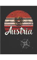 Austria: Austrian Vintage Flag Personalized Retro Gift Idea for Coworker Friend or Boss 2020 Calendar Daily Weekly Monthly Planner Organizer