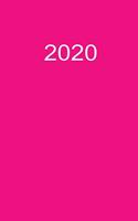 2020: Tagesplaner 2020 A5 Pink Rosa Rose