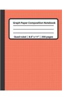 Graph Paper Composition Notebook Quad ruled - 8.5" x 11" - 200 pages