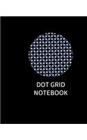 Dot Grid Notebook: Geometric DOT Pattern Motif cover - 7.5" X 9.25" DOTS spaced .2" apart 100 pages