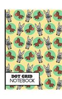 (dot Grid Notebook): Cute Donkey Yellow Pattern Print Gift: Donkey Dot Grid Notebook for Kids, Children, Boys and Girls