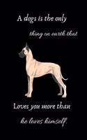 A dogs is the only thing on earth that loves you more than he loves himself.