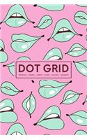 Dot Grid Notebook - Journal- Libreta - Cahier - Taccuino - Notizbuch: 110 Dotted Pages of Bullets for Journaling, Note Taking or to Create Your Own Planner, Organizer or Diary: Pop Art Lips on Pink 054-0