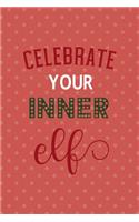 Celebrate Your Inner Elf: All Purpose 6x9 Blank Lined Notebook Journal Way Better Than A Card Trendy Unique Gift Coral And White Points Xmas