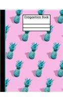 Pineapple Composition Notebook - 4x4 Quad Ruled