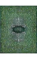 Monogram "N" Sketchbook: Blank Art Pad Notebook Journal Portfolio(14 Rustic Three 150 Sketch)
