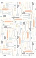 2019 Planner: Daily Weekly & Monthly Organizer Kitchen Baking Cooking Pattern Cover