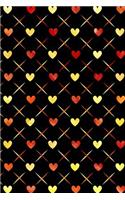 Journal Notebook Quilted Watercolor Hearts Pattern 2