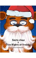 Santa Claus X Five Nights at Freddy's: Grid Notebook: Graph Notebook, Christmas Eve, Activities Children