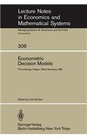 Econometric Decision Models: Proceedings of a Conference Held at the University of Hagen, West Germany, June 19-20, 1981