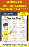 Addition and subtraction Math WorkBook Grade 1,2,3