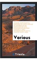 Charter, Supplemental Charters, By-Laws, and List of Members of the Institution of Civil Engineers (Established January 2, 1818. - Incorporated by Royal Charter June 3, 1828)