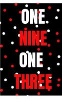 one nine one three: delta sigma theta sorority blank lined journal