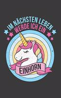 Im Nächsten Leben Werde Ich Ein Einhorn: Einhorn Liniertes DinA 5 Notizbuch für Musikerinnen und Musiker Musik Notizheft