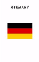 Germany: Country Flag A5 Notebook (6 x 9 in) to write in with 120 pages White Paper Journal / Planner / Notepad