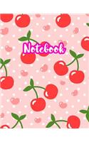 Notebook: Cute Blank Lined Journal Large 8.5 x 11 Matte Cover Design with Ruled White Paper Interior (Perfect for School Notes, Girls and Boys Diary, Kids Wri