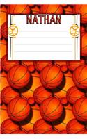 Basketball Life Nathan: College Ruled Composition Book