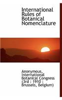 International Rules of Botanical Nomenclature