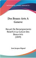 Des Beaux-Arts a Geneve