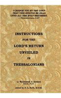 Instructions For the Lord's Return Unveiled in Thessalonians