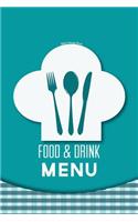 Blank Recipe Book: Food & Drink Menu: (English)