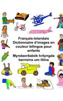 Français-Islandais Dictionnaire d'images en couleur bilingue pour enfants Myndaorðabók tvítyngda barnsins um litina