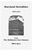 Maryland Mortalities 1876-1915 from the (Baltimore) Sun Almanac