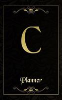 C: Letter Journal Monogram Minimalist Lined Notebook To Do List Undated Daily Planner for Personal and Business Activities with Check Boxes to Help you