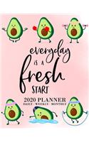 2020 Weekly Planner: 2020 Monthly Planner for January 2020 - December 2020 + Monthly Calendar w/ Notes, To Do List Section, Includes Important Dates, Birthday, Goals + N