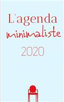 L'agenda minimaliste 2020: planificateur mensuel à cases avec 2 pages libres et lignées pour chaque mois - vue fluide en double page avec blocs et puces - calendrier rapide en