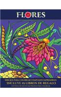 Dibujos para colorear complejos imprimibles (Flores): Este libro contiene 30 láminas para colorear que se pueden usar para pintarlas, enmarcarlas y / o meditar con ellas. Puede fotocopiarse, imprimirse (5 Dibujos Para Colorear Complejos Imprimibles)