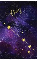 Journal Notebook Zodiac Sign Aries Constellation: 162 Lined and Numbered Pages With Index Blank Journal For Journaling, Writing, Planning and Doodling.(2 Lined Journal)