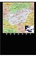 Modern Day Color Map of Hungary Journal: Take Notes, Write Down Memories in this 150 Page Lined Journal