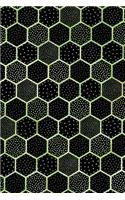 Bullet Journal Notebook Polka Dots and Hexagons Pattern 4