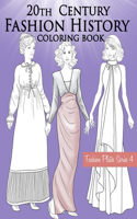 20th Century Fashion History Coloring Book