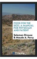 Food for the Sick; A Manual for Physician and Patient