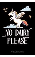 No Dairy Please Food Allergy Journal