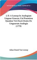 J. D. a Lennep in Analogiam Linguae Graecae, Cui Praemissa Ejusdem Viri Docti Oratio de Linguarum Analogia (1779)