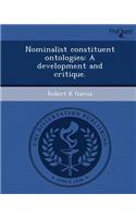 Nominalist Constituent Ontologies: A Development and Critique