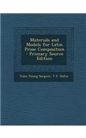 Materials and Models for Latin Prose Composition